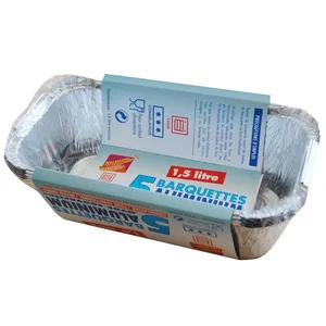 Barquettes alu 1,5L avec couvercles