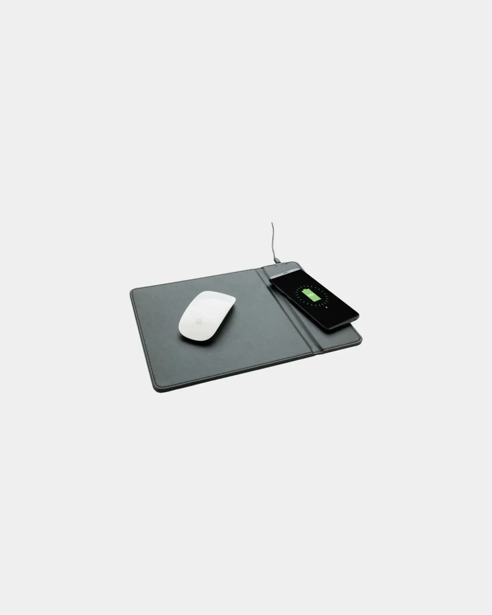Tapis de souris PU avec chargeur induction 5W à personnaliser – Image 2