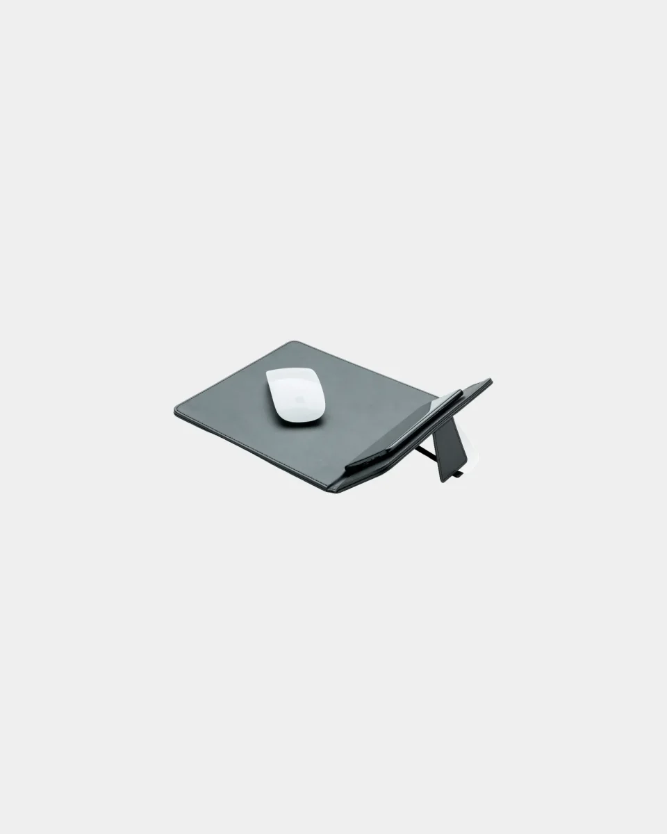 Tapis de souris PU avec chargeur induction 5W à personnaliser – Image 4