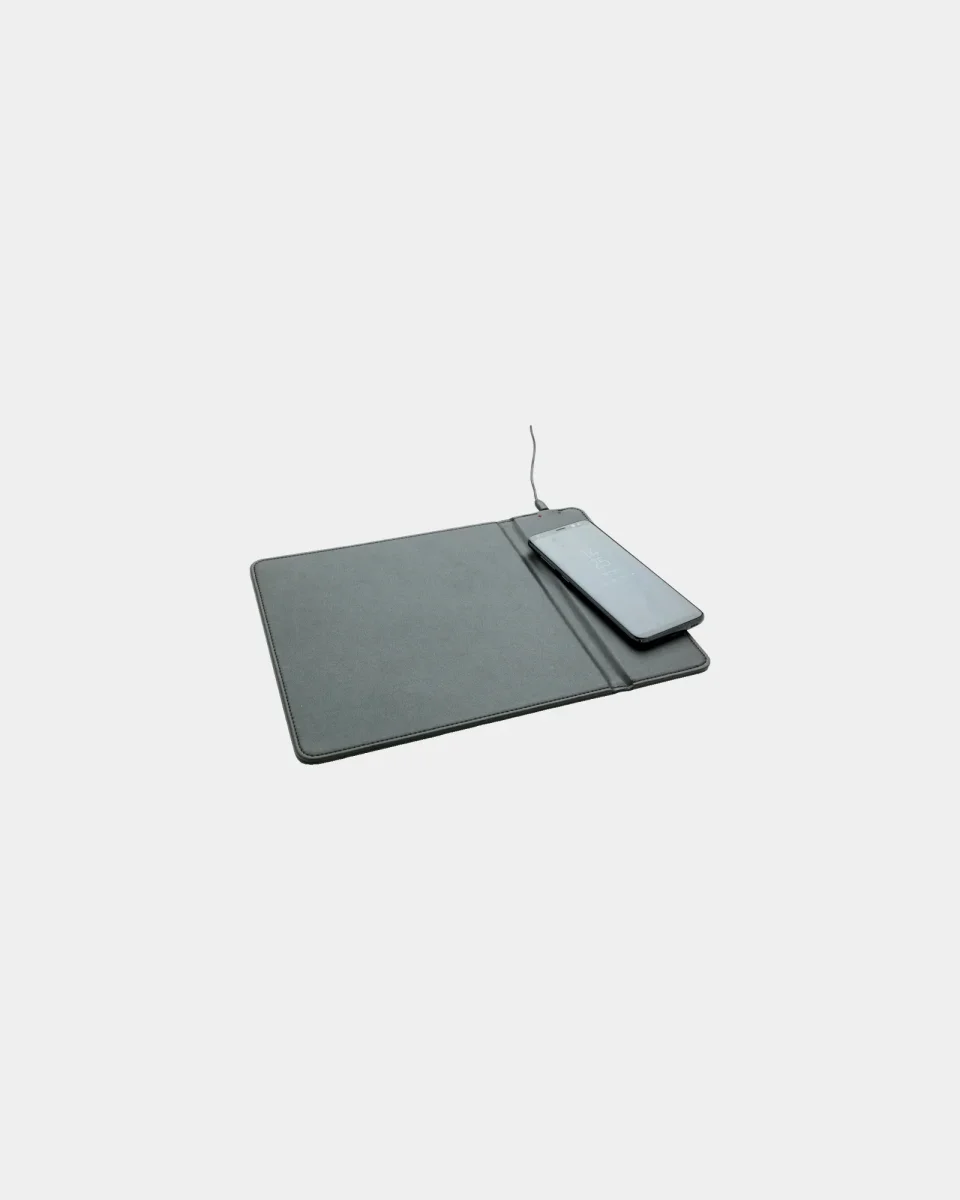 Tapis de souris PU avec chargeur induction 5W à personnaliser – Image 3